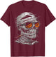 Mummy Costume Halloween Graphic Art Mummy T-Shirt - T-Shirt | Maroon