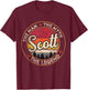 Scott The Man The Myth The Legend Personalized Name T-Shirt - T-Shirt | Maroon