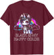 Black is My Happy Color Gothic Girl Dark Goth Occult Unicorn T-Shirt - T-Shirt | Maroon