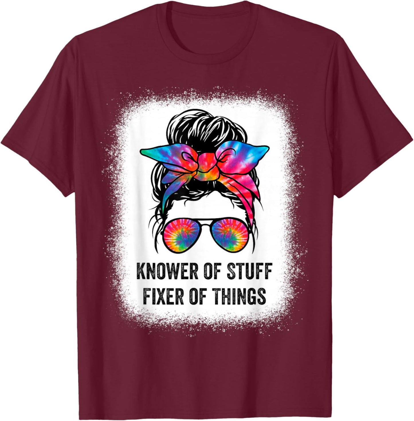Knower of Stuff Fixer of Things Funny Handy Woman Saying T-Shirt - T-Shirt | Maroon