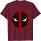 Marvel Comics Retro Classic Deadpool Mask Distressed Icon T-Shirt - T-Shirt | Maroon