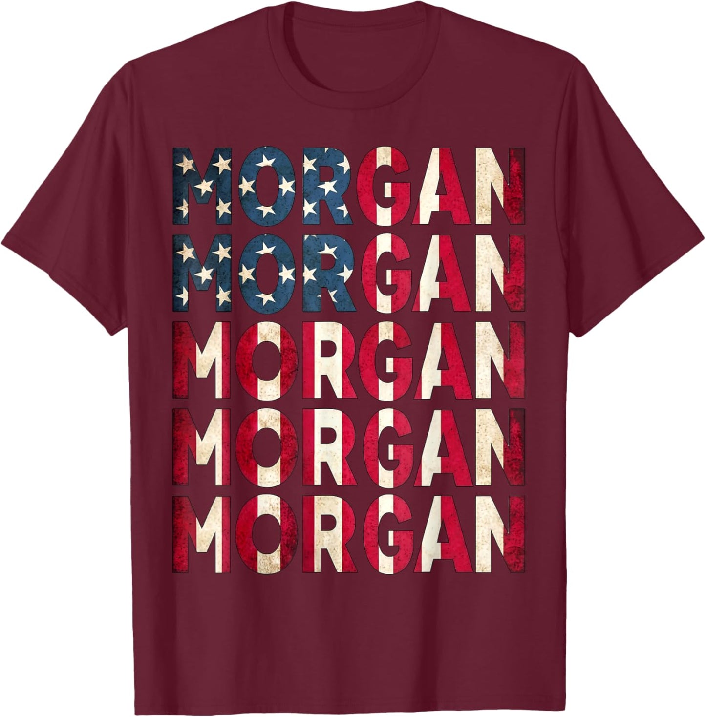 Funny Morgan First Name Personalized Women Kids Meme T-Shirt - T-Shirt | Maroon