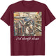Funny Racoon Milk Tea I'd Thrifting that T-Shirt - T-Shirt | Maroon