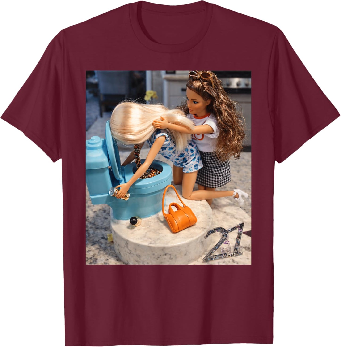 Disgusted FACE Meme DOLL Babe X Only Cute Baby Love Fans T-Shirt - T-Shirt | Maroon