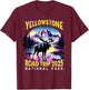 Nature Adventure Souvenir Yellowstone Road Trip 2025 Design T-Shirt - T-Shirt | Maroon