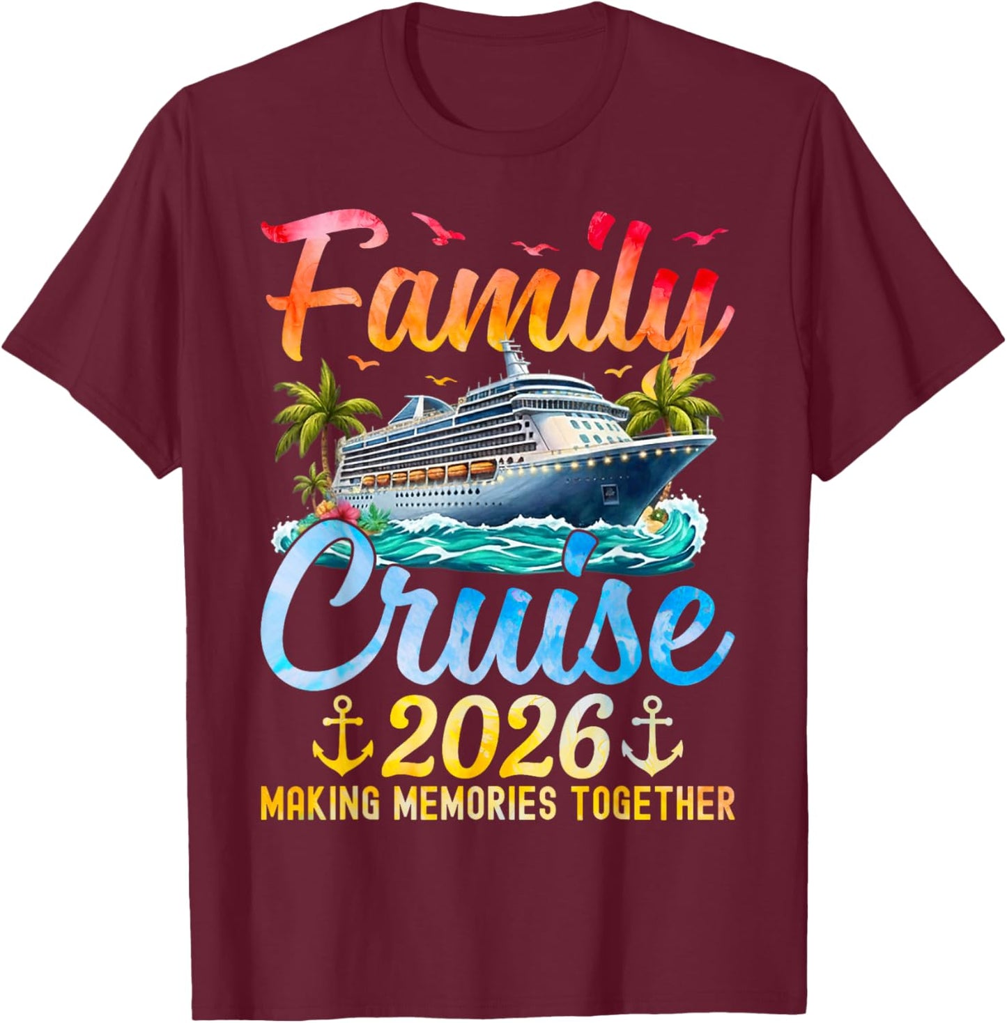 Cruise Ship T-Shirt - T-Shirt | Maroon