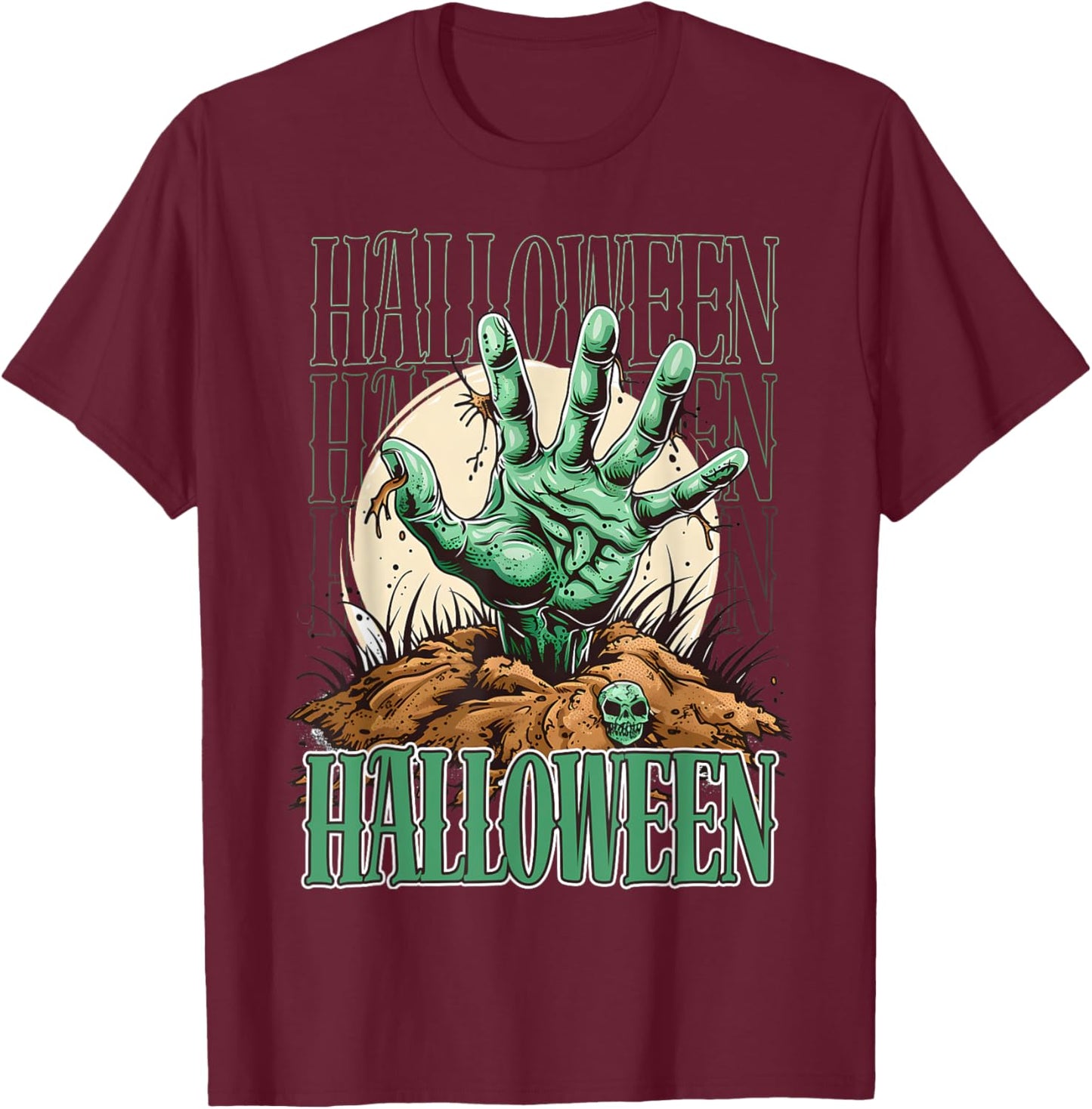 Scary night ghost design for those who love dark stories T-Shirt - T-Shirt | Maroon