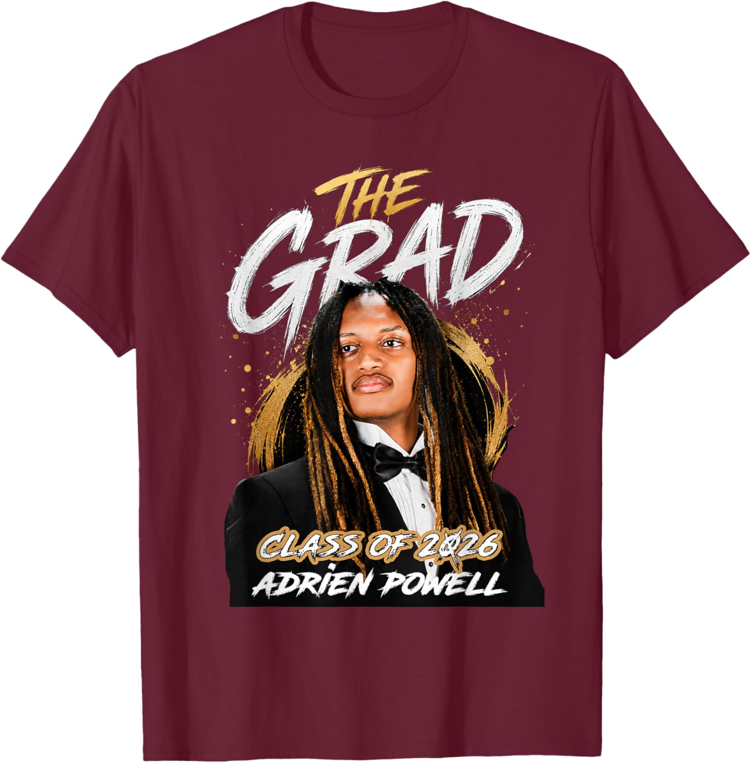 The Grad Class of 2026 Senior Mr Powell T-Shirt - T-Shirt | Maroon