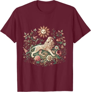 Persian Lion and Sun, Shir o Khorshid T-Shirt - T-Shirt | Maroon