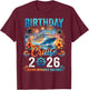 Birthday Cruise 2026 Party Cruise Birthday Trip Vacation T-Shirt - T-Shirt | Maroon