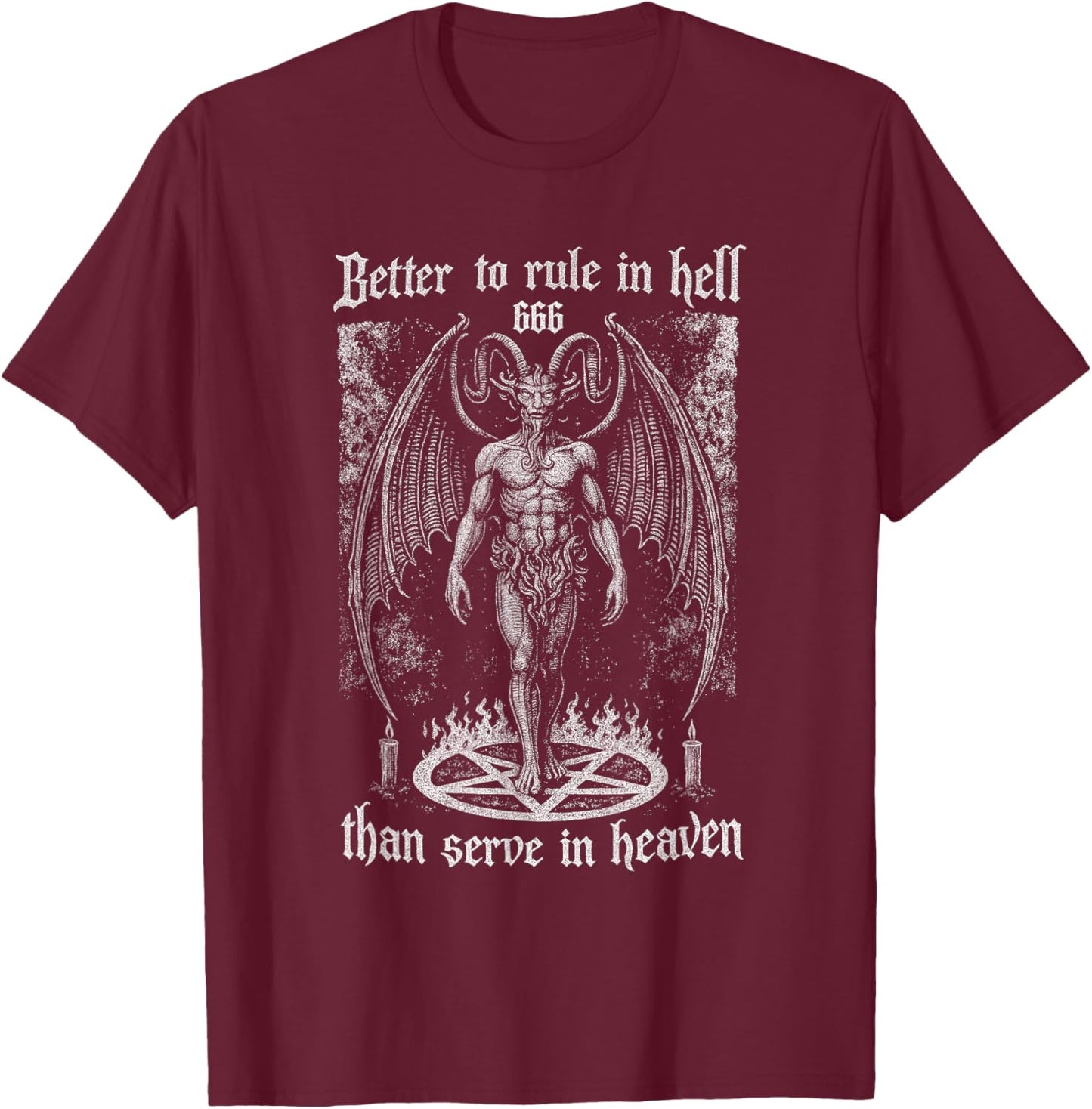 Lieber in der Hölle herrschen als im Himmel dienen John Milton T-Shirt - T-Shirt | Maroon