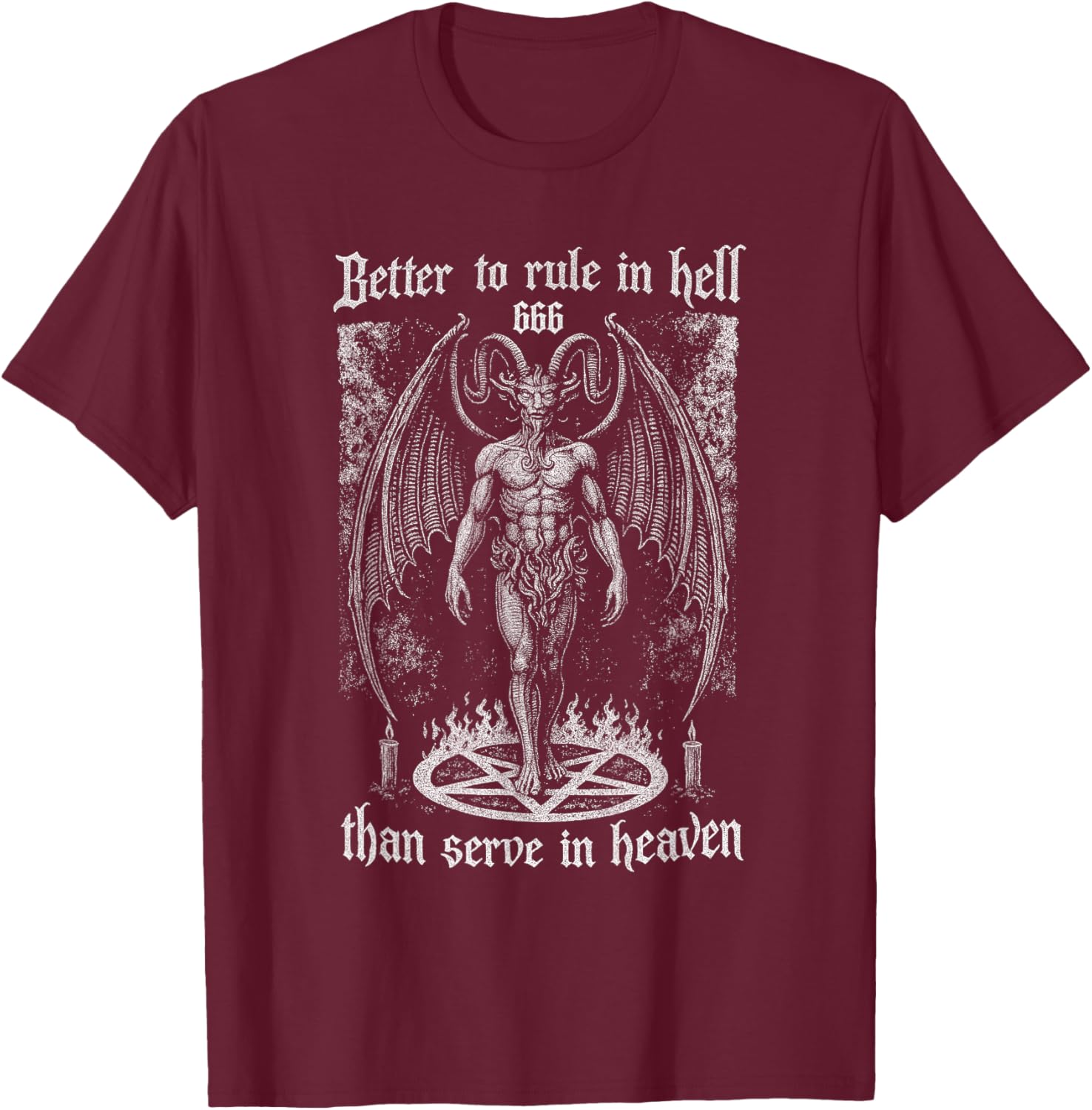 Lieber in der Hölle herrschen als im Himmel dienen John Milton T-Shirt - T-Shirt | Maroon
