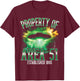 Propriété de la Zone 51 OVNI Extraterrestre T-Shirt - T-Shirt | Maroon