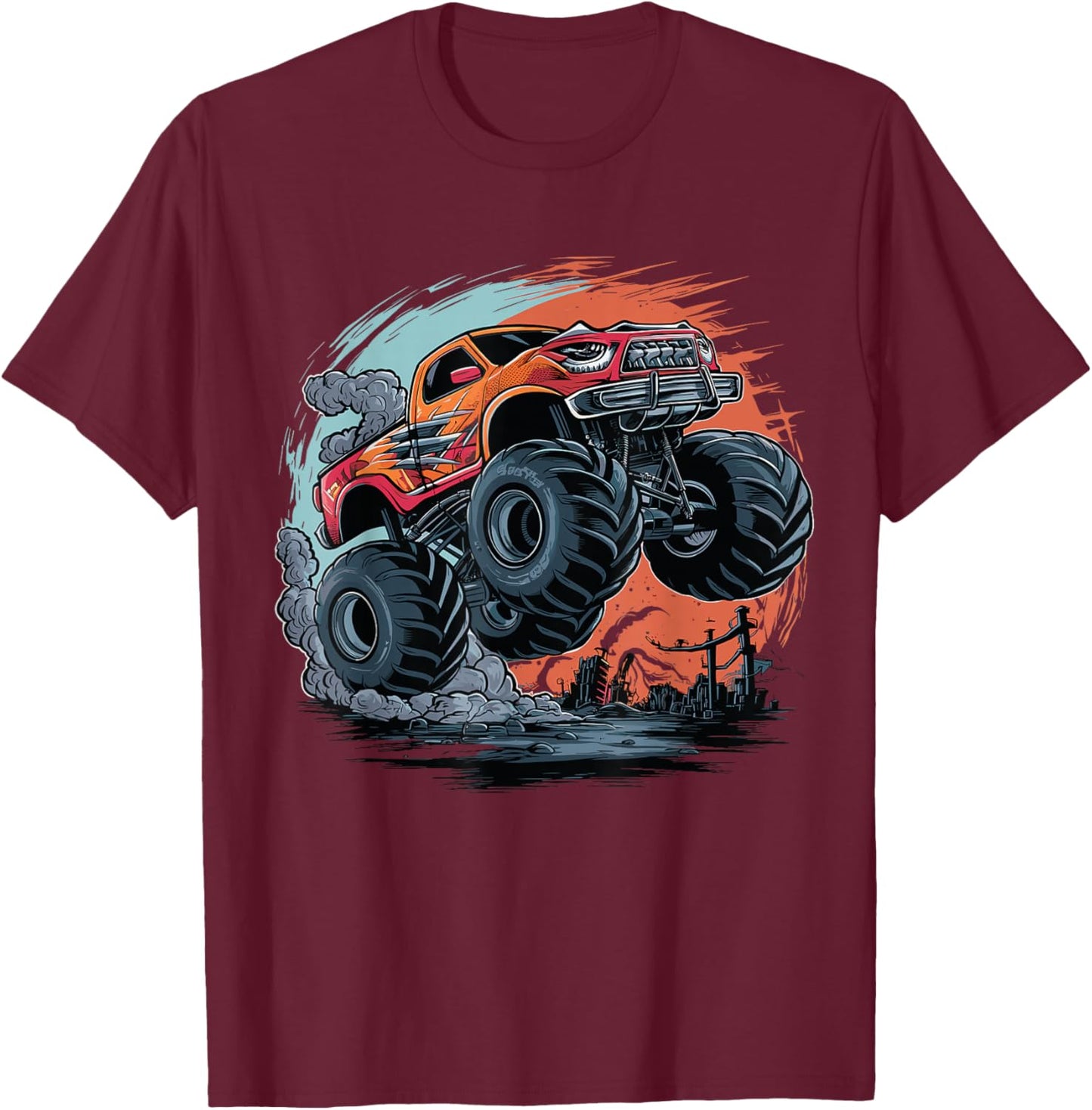 Monster Truck for toddlers Youth & Adults T-Shirt - T-Shirt | Maroon