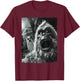 Bigfoot Sasquatch Selfie with Ghost Halloween Haunted House T-Shirt - T-Shirt | Maroon