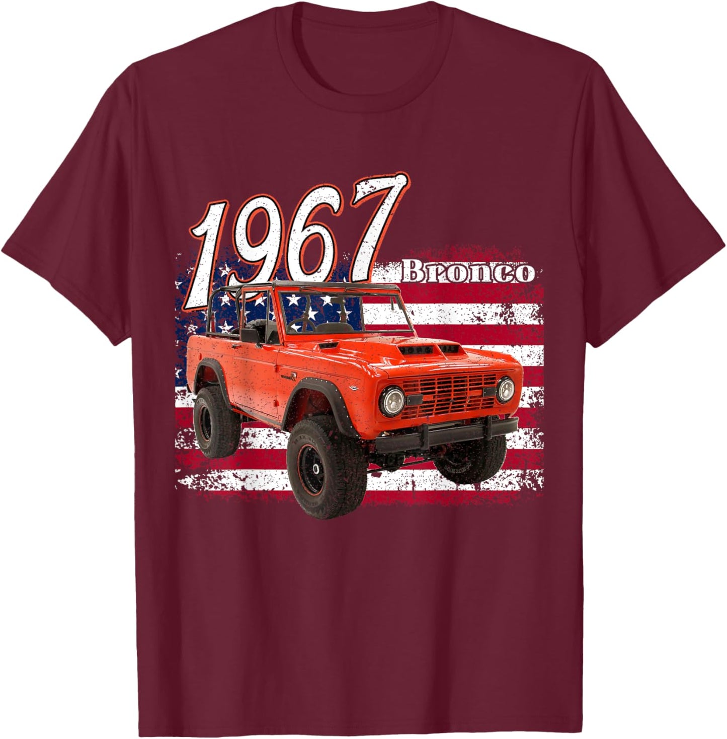 1967 67 Bronco SUV Car T-Shirt - T-Shirt | Maroon