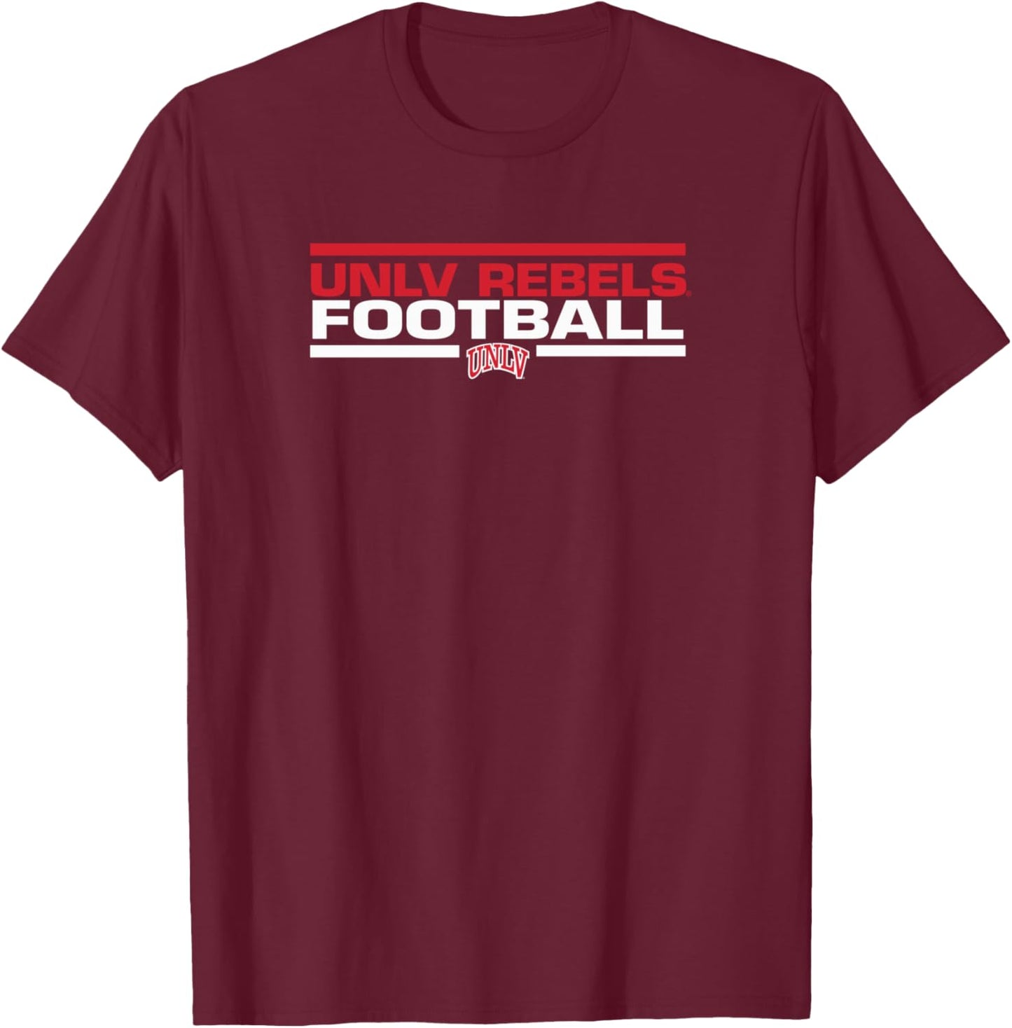 UNLV Rebels Football Tackle Black Officially Licensed T-Shirt - T-Shirt | Maroon