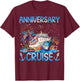 Husband And Wife It's Our Couple Matching Anniversary Cruise T-Shirt - T-Shirt | Maroon