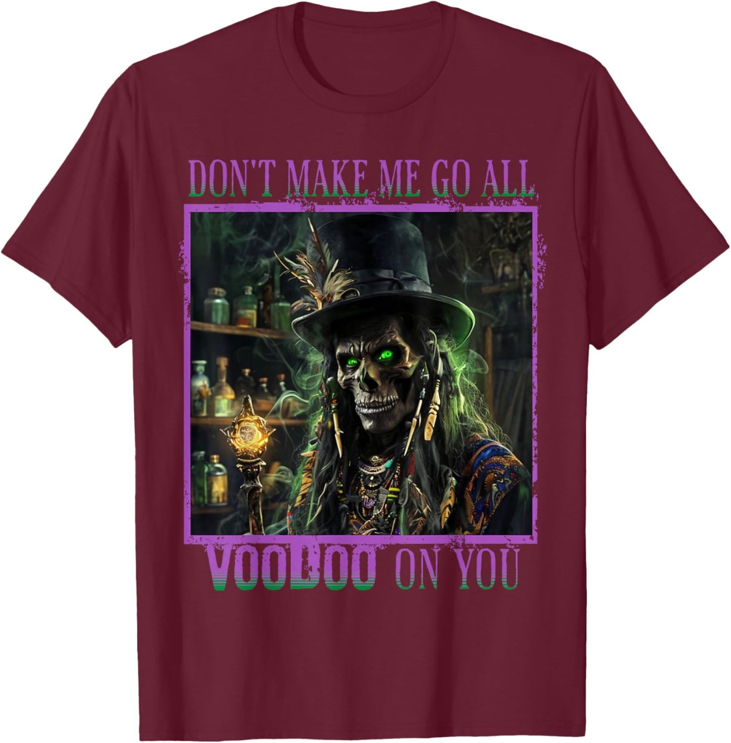 New Orleans Ghost Tour Scary Priest Voodoo Mardi Gras T-Shirt - T-Shirt | Maroon