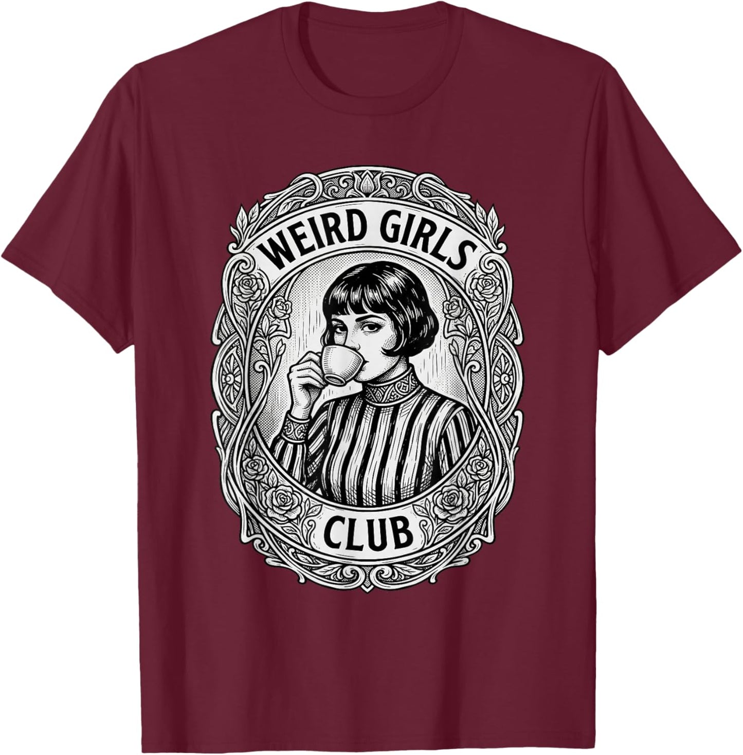 Weird Girls Club T-Shirt - T-Shirt | Maroon