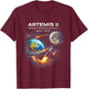 Artemis II Rocket Space Launch Back to The Moon Mission 2026 T-Shirt - T-Shirt | Maroon