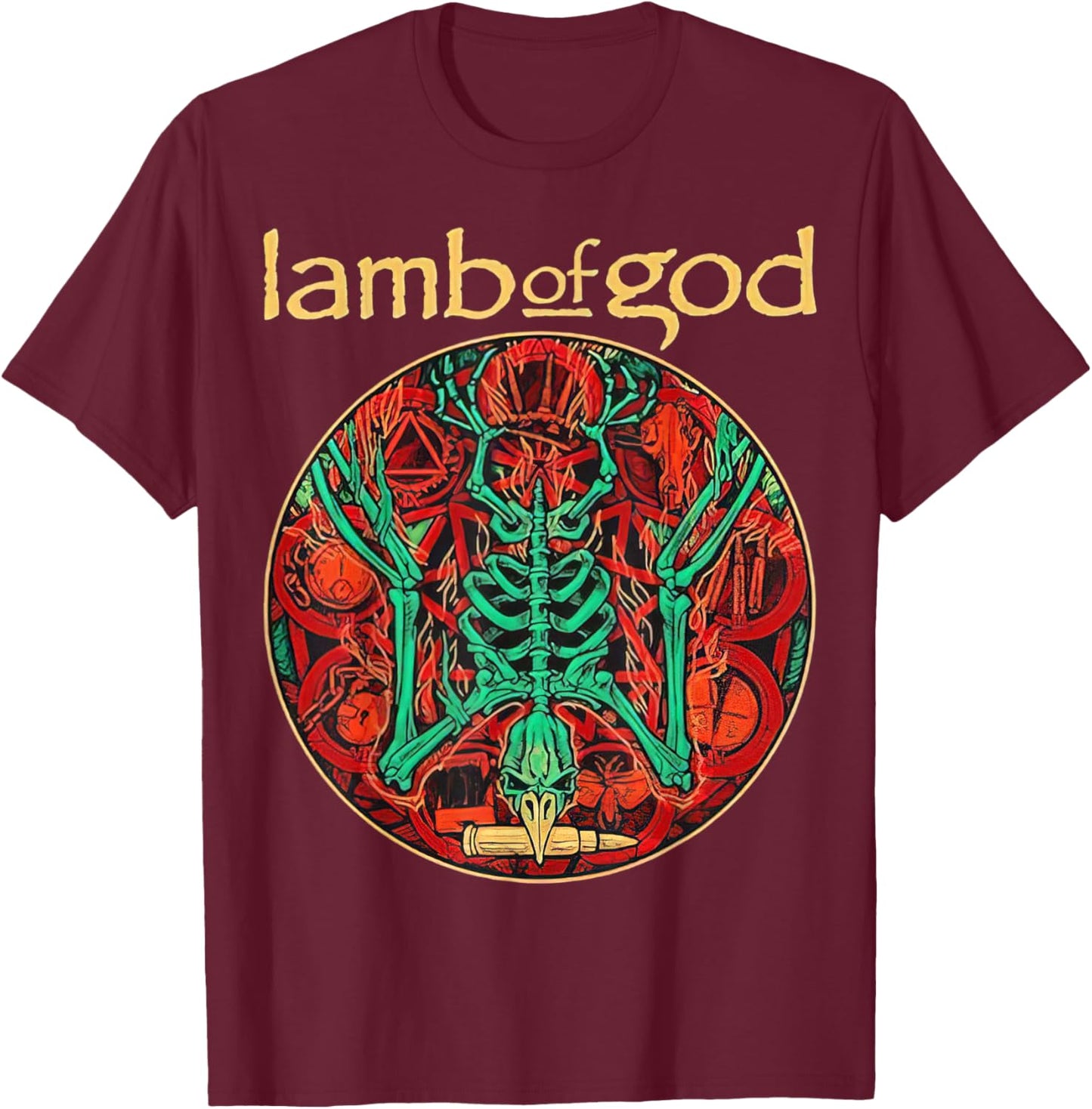 Lamb of Gods Warbird T-Shirt - T-Shirt | Maroon