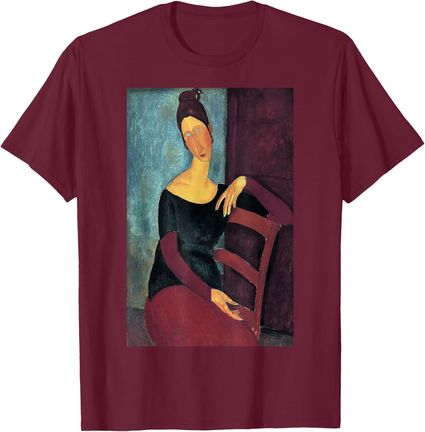 Amedeo Modigliani, Portrait of the Artist's Wife T-Shirt - T-Shirt | Maroon