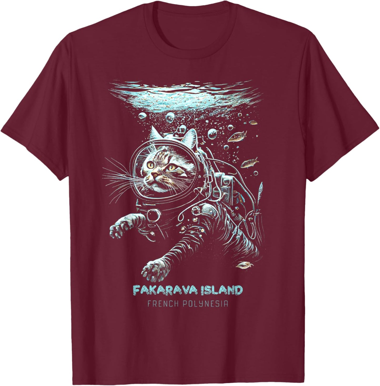 Fakarava Island French Polynesia T-Shirt - T-Shirt | Maroon