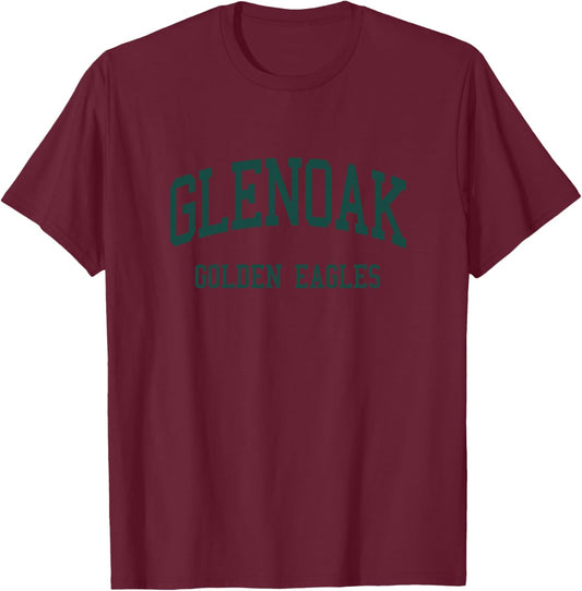 Glenoak High School HS Canton OH Retro T-Shirt - T-Shirt | Maroon