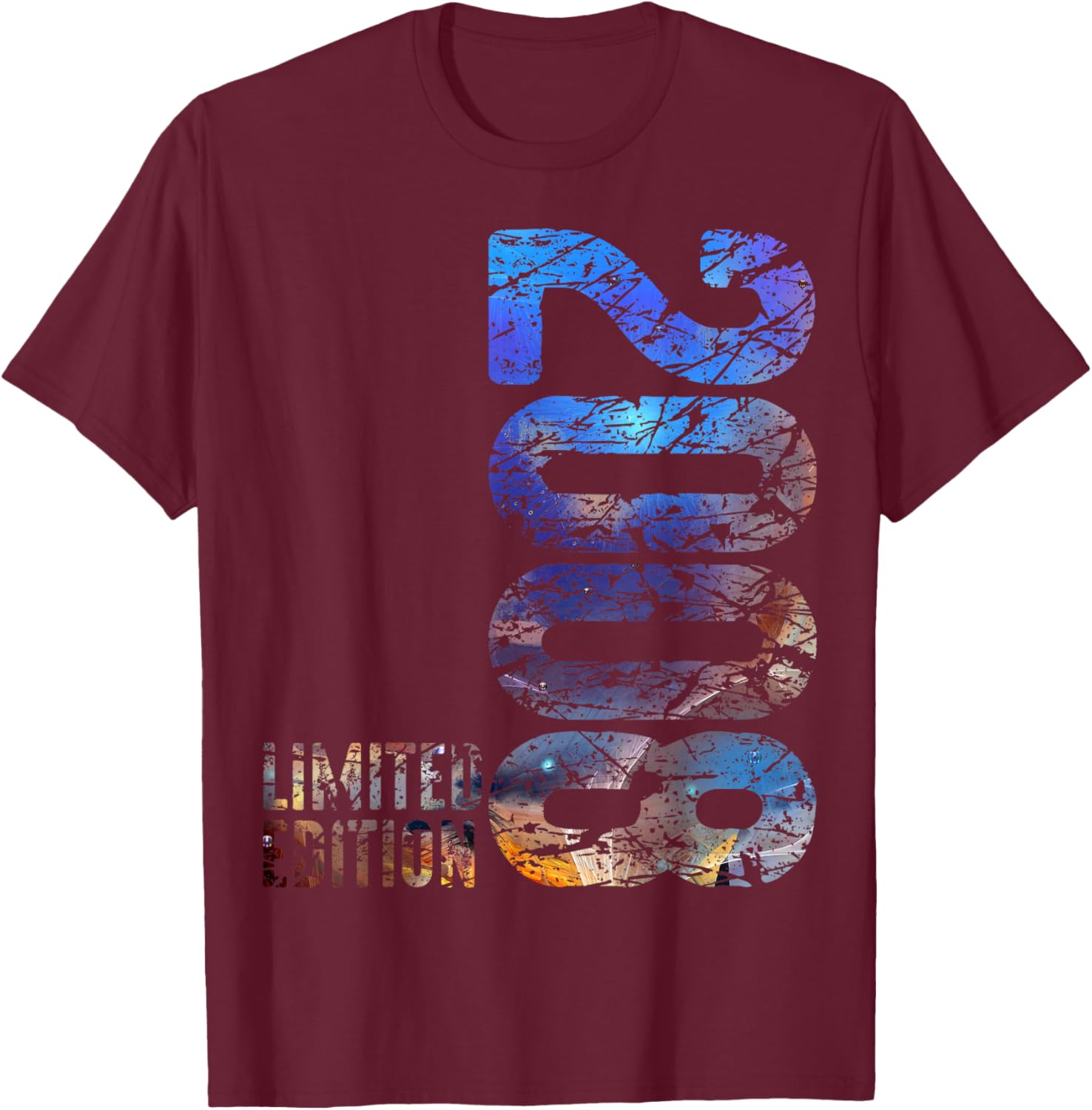 18ème Anniversaire garçon Fille 18 Ans 2008 Cadeau drôle T-Shirt - T-Shirt | Maroon