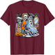 Halloween Skeleton Hairdresser Hairstylist T-Shirt - T-Shirt | Maroon