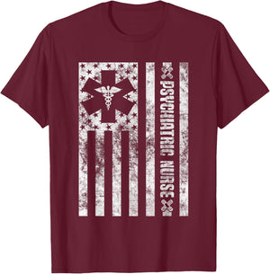 Psychiatric Nurse PMHNP Mental Health Nursing RN Psych Nurse T-Shirt - T-Shirt | Maroon