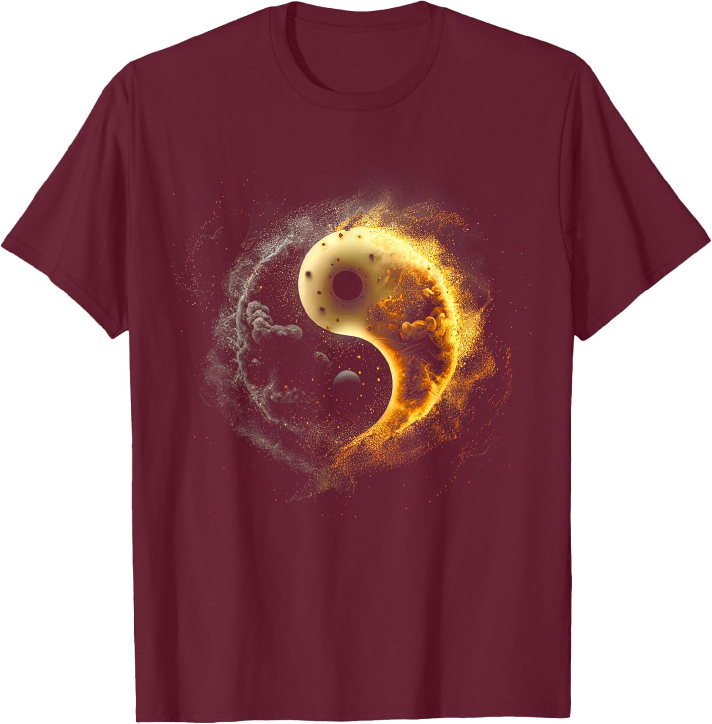 Yin Yang T-Shirt - T-Shirt | Maroon