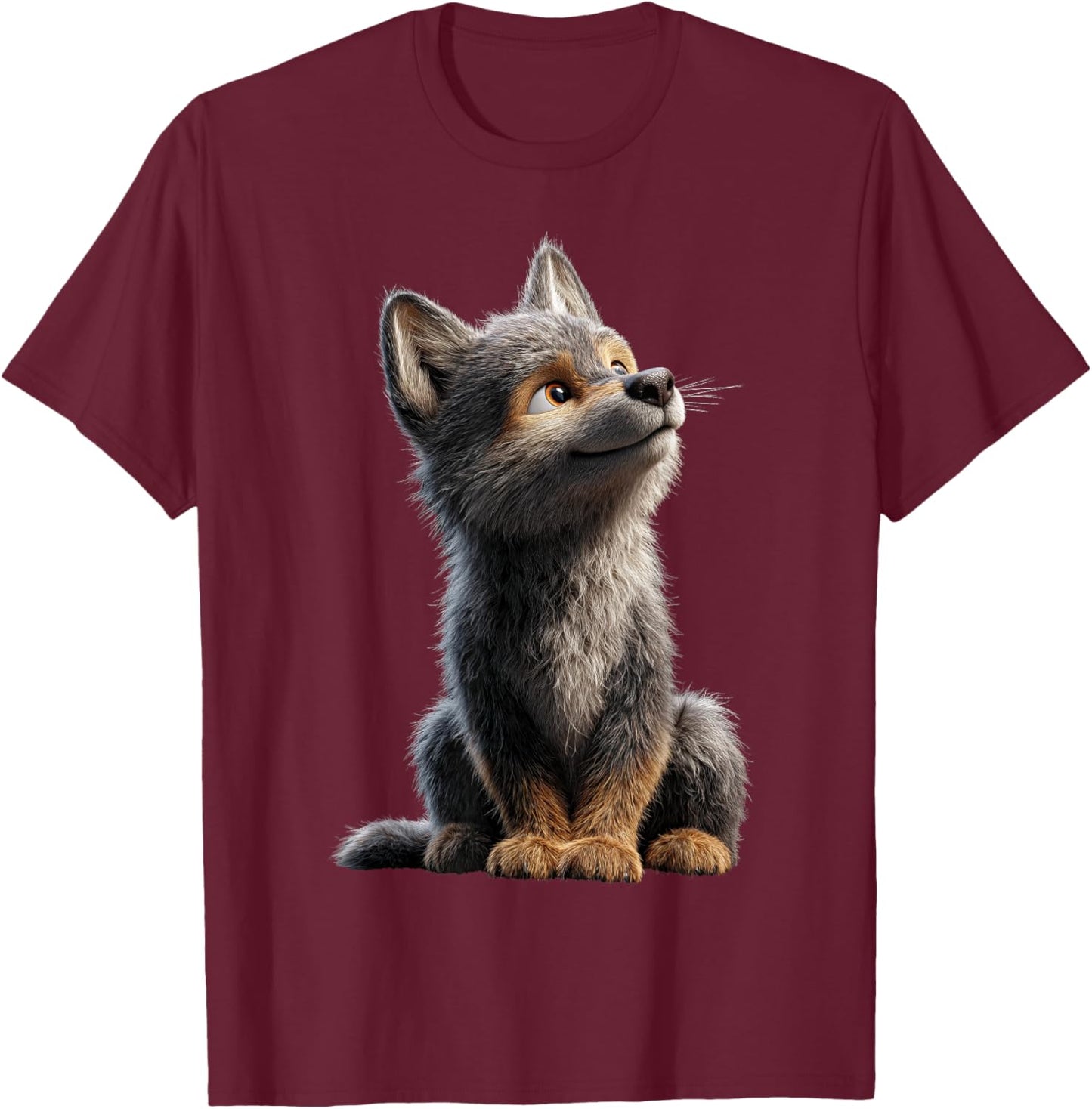 Wolf Motif I Love Wolves Wolf Pack Wild Grey Wulf Dog Wolf T-Shirt - T-Shirt | Maroon