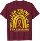 I Am Strong I Am a Warrior Childhood Cancer Awareness T-Shirt - T-Shirt | Maroon