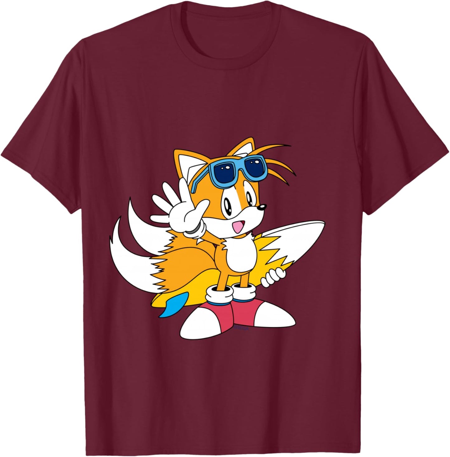 Sonic The Hedgehog Collection Printemps-été Manche Longue T-Shirt - T-Shirt | Maroon