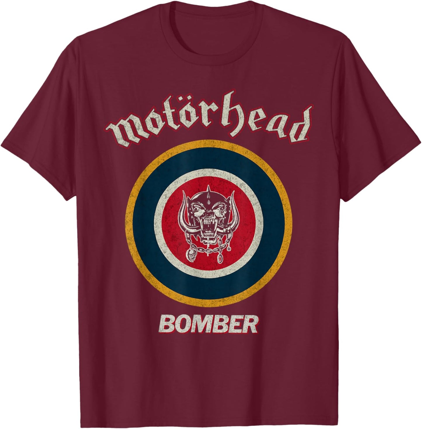 Motörhead – Bomber Target T-Shirt - T-Shirt | Maroon