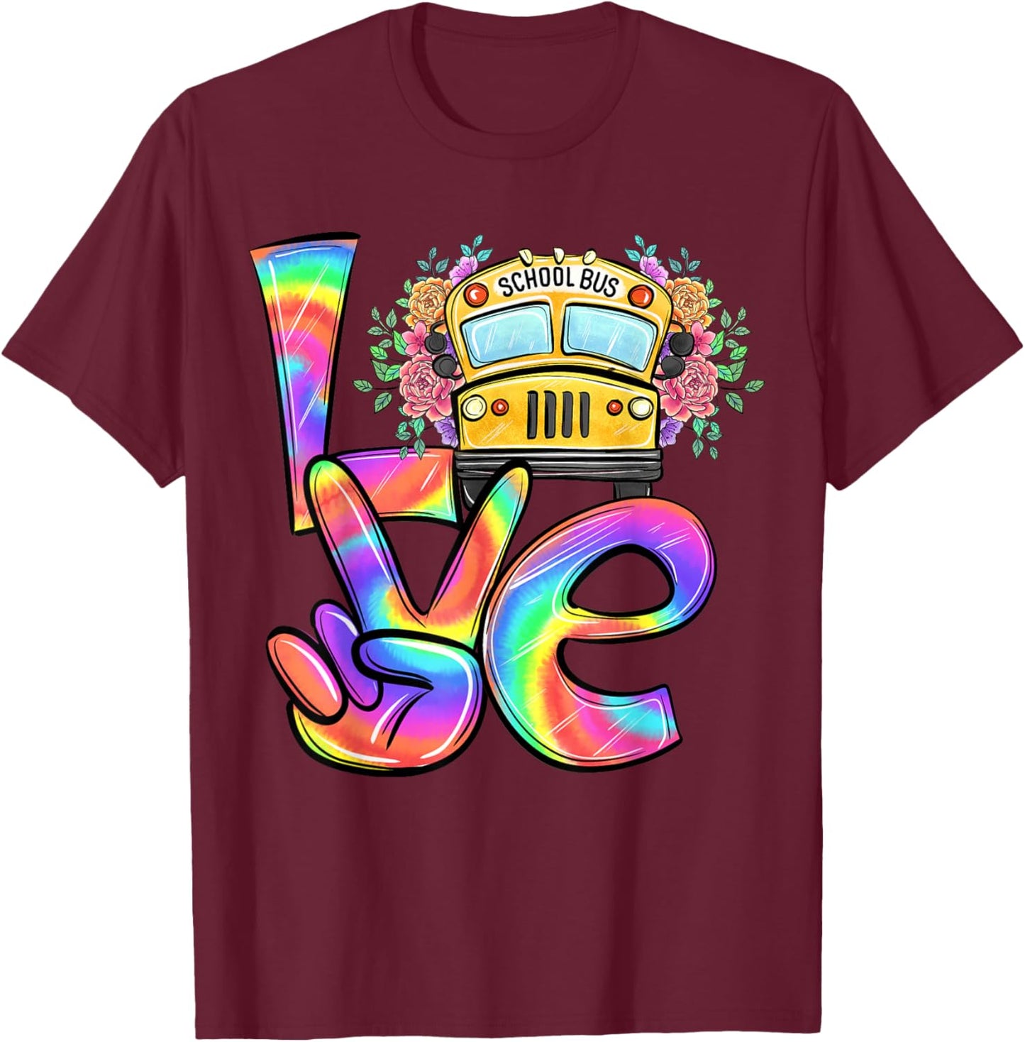 Cute Funny Patient Loving School Bus Driver Appreciation T-Shirt - T-Shirt | Maroon