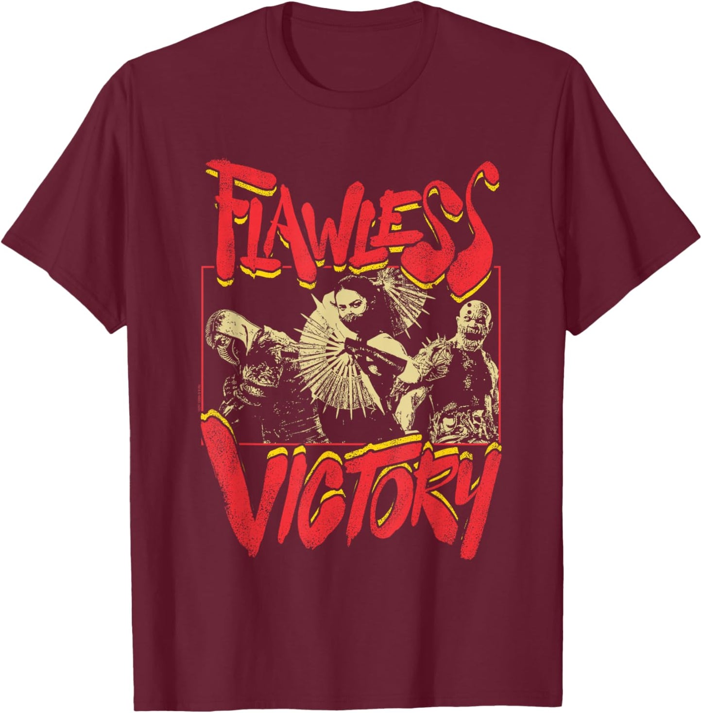 Flawless Victory Group Pose Video Game Movie T-Shirt - T-Shirt | Maroon