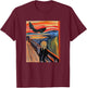 Mothman The Scream Mashup WV Cryptid Art T-Shirt - T-Shirt | Maroon