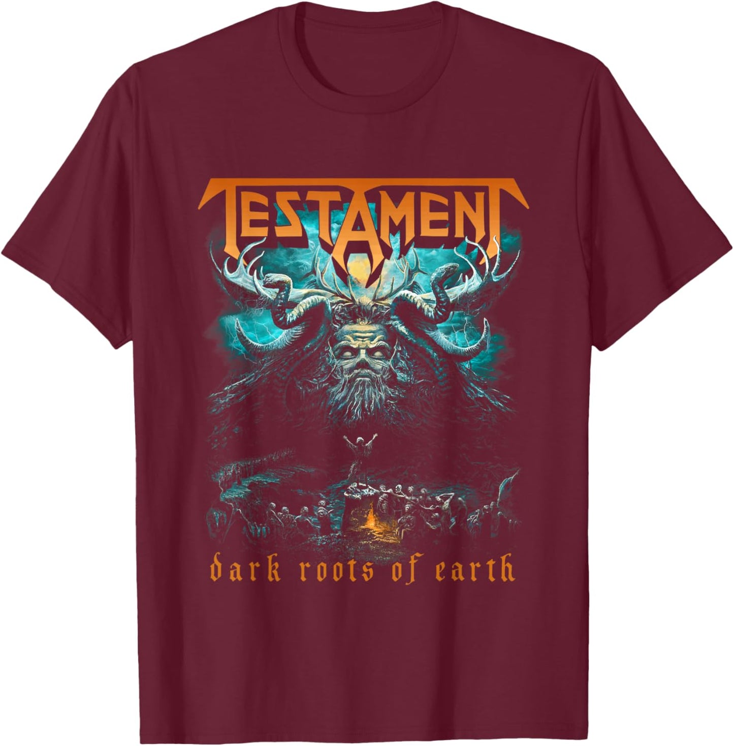 Testament - Official Merchandise - Dark Roots of Earth T-Shirt - T-Shirt | Maroon