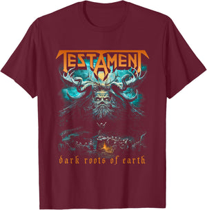 Testament - Official Merchandise - Dark Roots of Earth T-Shirt - T-Shirt | Maroon