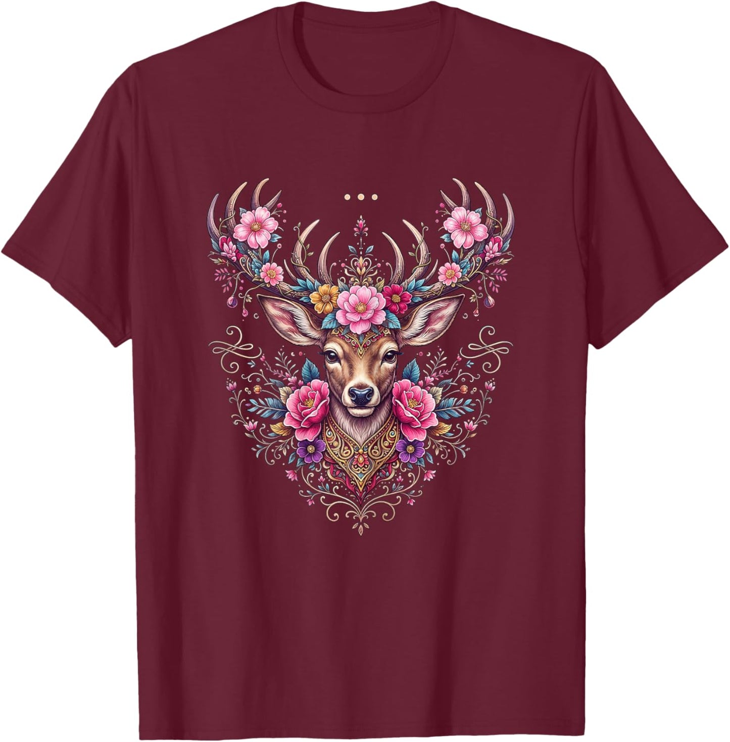 Passend für Oktoberfest Damen Trachtenshirt Dirndl Trachten T-Shirt - T-Shirt | Maroon