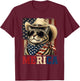 USA 'Merica Cat Patriotic 4th of July Shirts Men Women Kids T-Shirt - T-Shirt | Maroon