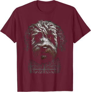 Labradoodle Motif Pet Illustration Dog Labradoodle Women Kids T-Shirt - T-Shirt | Maroon