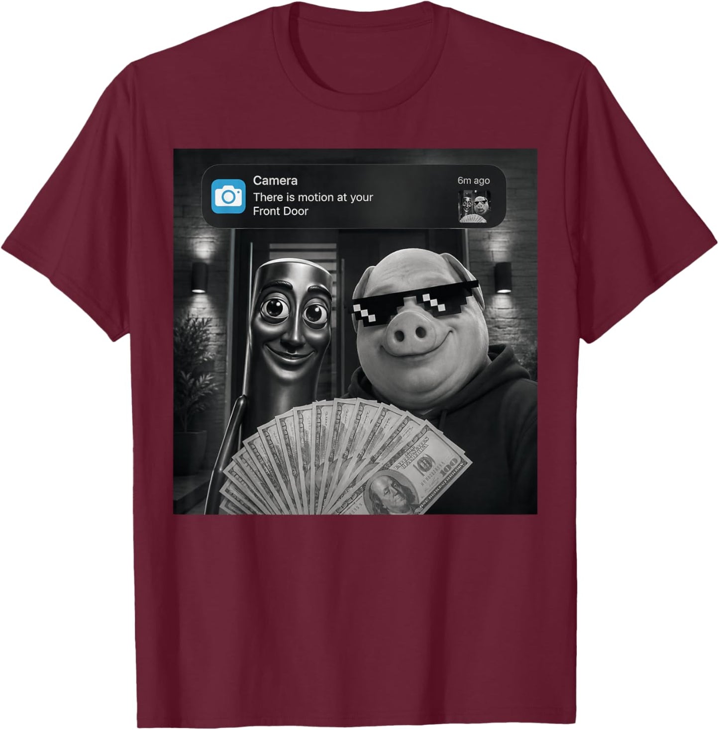 Tung Tung Tung Sahur John Pork Meme Brainrot for Kids T-Shirt - T-Shirt | Maroon
