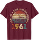 Awesome since January 1961 65 Year Old 65th Birthday Men Dad T-Shirt - T-Shirt | Maroon