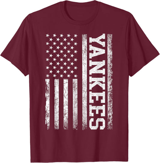 Yankees US Flag T-Shirt - T-Shirt | Maroon