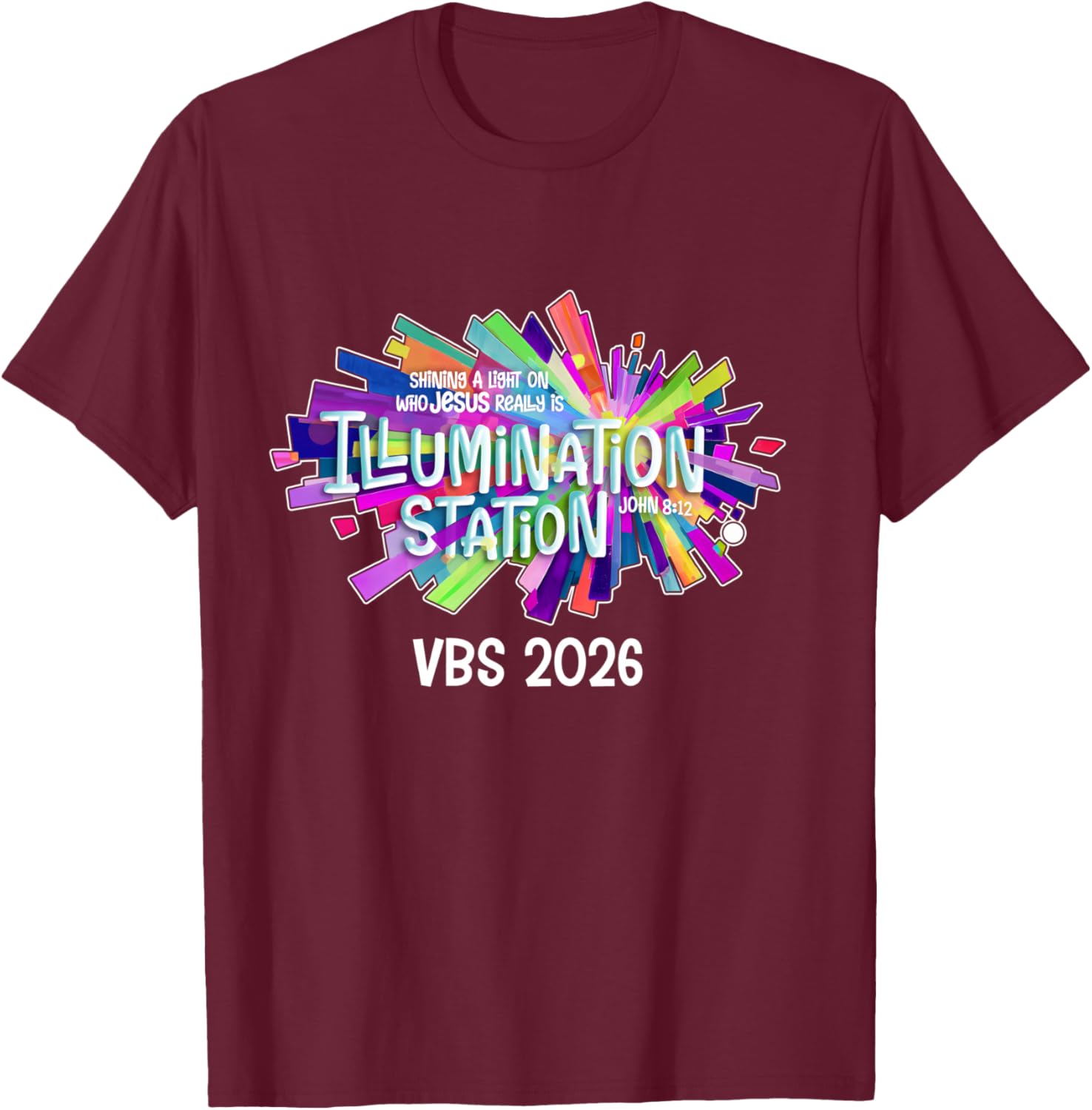 Illumination Station Shining A Light On Who Jesus Really is T-Shirt - T-Shirt | Maroon