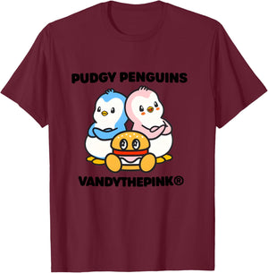 Penguins Pudgy Vandy The Pink T-Shirt - T-Shirt | Maroon